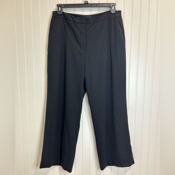 Unbranded Pants - 346 Brooks Brothers stretch Women's Elegant Black Wide Leg Trouser.98%wool